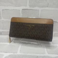 極美品)大人気、マイケルコース、長財布、ラウンドジップ、総柄、人気 