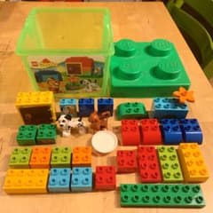 レゴ デュプロ みどりのコンテナ LEGO DUPLO 大きめブロック　美品のサムネイル