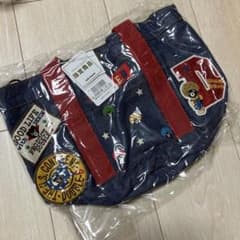 新品　ダブルB デニムトートバッグ ネイビー