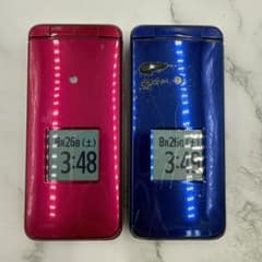 au KYF41 ピンク ブルー 2台まとめ 携帯電話 ガラケー - メルカリ