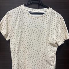 小花柄 半袖 リブTシャツ アイボリーのサムネイル