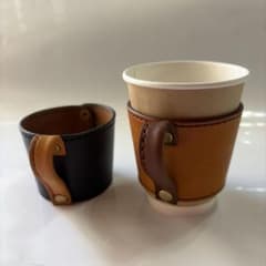 レザーカップホルダー　2個セットのサムネイル