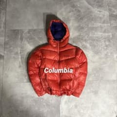 大人気❗️即完売❗️】極暖！columbia ダウン 赤 レッド S - メルカリ