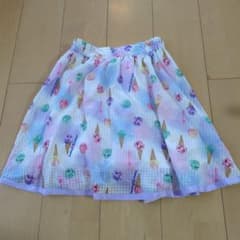 メゾピアノ　３１コラボアイスクリーム柄スカートのサムネイル