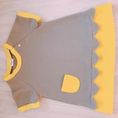 グレー×黄色 お洒落なワンピースのサムネイル