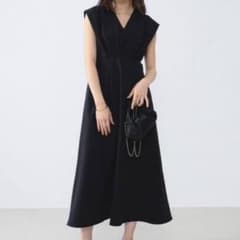 ✨新品タグ付き✨Demi-Luxe BEAMS Vネックダブルクロスワンピース