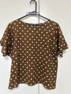 Te chichi 水玉模様 フリル袖 Tシャツ フリーサイズのサムネイル