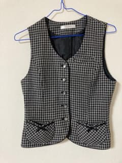 お値下げ！事務服　ベスト　7号　セロリーのサムネイル