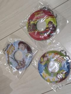 おさるのジョージ　浮き輪型チャーム　キーチェーン　curious George