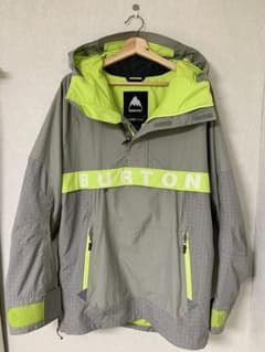 BURTON スノボウェア アノラックジャケット ボトム 2点 グレーライム BURTON スノボウェア アノラックジャケット ボトム 2点 グレーライム