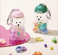 韓国スタバ限定ミニチュアキーリング２つセットのサムネイル