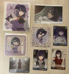 Oshi no Ko Kurokawa Akane Sanrio Lottery Kuromi Gokurakuyu Shikishi Coaster 8-piece set