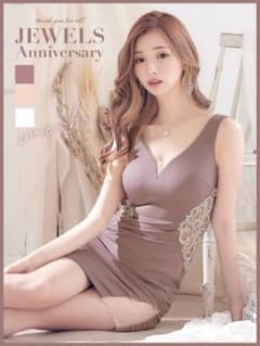JEWELS ビジューサイドカットミニドレスのサムネイル