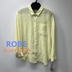 ROBE BLUE FRONCE　フレンチリネンシャツトップス　イエロー ROBE BLUE FRONCE フレンチリネンシャツトップス イエロー