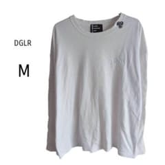 ◇ DGLR 데이 글로리 긴팔 T 셔츠 롱 T 자수 로고 화이트 M
