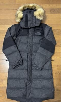 THE NORTH FACE グレー ロングダウン ファー付き - メルカリ