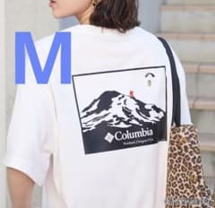 가챠핀 무크 × Columbia 별주 백 프린트 T 셔츠