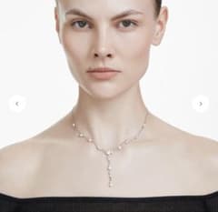 Swarovski Y字ネックレス クリスタル - メルカリ