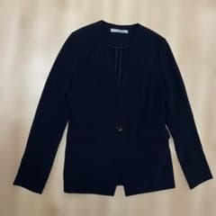 未使用　セオリーリュクス　ノーカラージャケット　36 theory luxe セオリーリュクス ノーカラージャケット ブラック 36