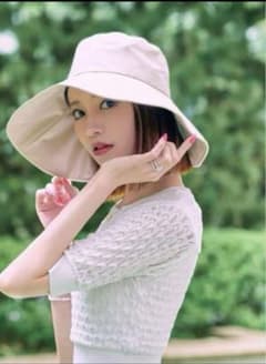新品未使用♡エミリアウィズ　UVカットリボン付きハット ベージュのサムネイル