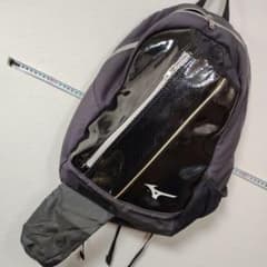 無印）Mizuno 野球 バット収納可能 リュック・バックパック グレー