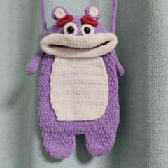 ハンドメイド スマホショルダーバッグ 動物モチーフのサムネイル