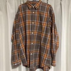 BEAMS チェック柄 長袖シャツ ブラウン Lのサムネイル