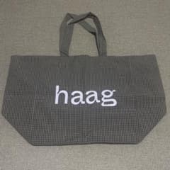 haag 韓国 トートバッグ チェック柄 ブラウン