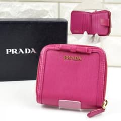 「♡希少・美品♡」PRADA 2つ折り財布　ピンクリボン　ヴィッテロムーヴのサムネイル