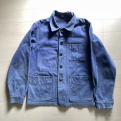 40s〜50s ユーロワークジャケット フレンチ Vintage フェード 40s〜50s ユーロワークジャケット フレンチ Vintage フェード
