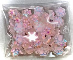 Dreamnodiy 肉球 デコパーツ ピンク②のサムネイル