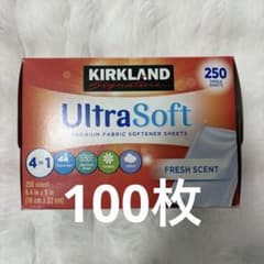 コストコ　カークランド　 ウルトラソフト　柔軟剤シート 100枚　乾燥機　お試しのサムネイル