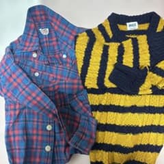 2枚セット　JUNKSTORE セーター・シャツ　120のサムネイル