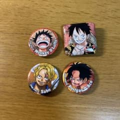 ONE PIECE ナツコミ　ジャンプショップ　缶バッジ　ルフィ　エース　サボのサムネイル