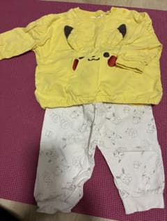ポケモン ピカチュウ パジャマ 上下セット　90のサムネイル