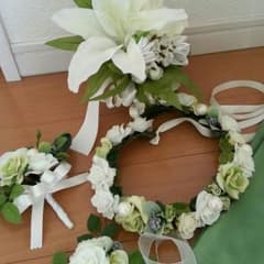 かほさん  専用。花かんむり ブーケ  ブートニア リスト4点のサムネイル