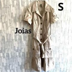 미품 [조이어스] 셔츠 원피스 올인원 베이지 (S)