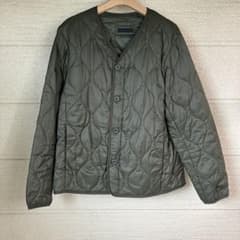 UNIQLO ウォームパデットミリタリージャケット Lサイズ オリーブ①のサムネイル