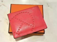 헤르메스 HERMES 카드 케이스 에블린 핑크
