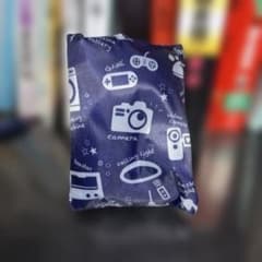 家電柄 エコバッグ 折りたたみ ネイビーのサムネイル