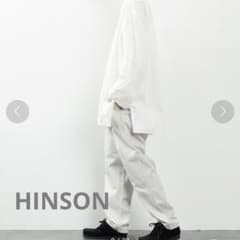 HINSON 白シャツ ノーカラー バンドカラーのサムネイル
