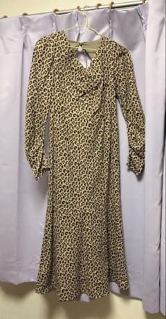 MOUSSY ヒョウ柄 長袖マキシワンピース サイズ1のサムネイル