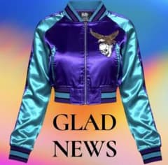 seibuGLAD NEWS ドクロ ショート丈 スカジャン seibu様専用GLAD NEWS ドクロ ショート丈 スカジャン - メルカリ