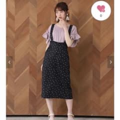 NICE CLAUPナイスクラップVネックフリルTシャツカットソーラベンダー春夏のサムネイル