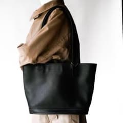 COACH レザー トートバッグ ネイビー