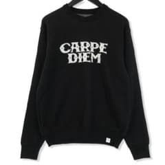 BEDWIN × CARPE DIEMニットセーター ウール プリント ブラックのサムネイル