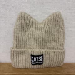 お値下げ可能　【新品未使用】KATSE 猫耳 ニット帽 アイボリーのサムネイル
