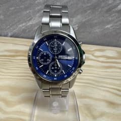 セイコー SS QZ 7T92-0DW0 青文字盤 日付表示機能付 - メルカリ