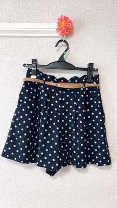 アプワイザーリッシェ キュロット M ドット ネイビー フレアのサムネイル