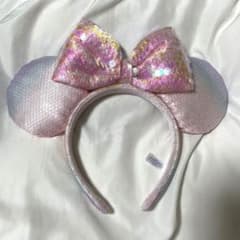 ディズニー　ミニー　スパンコール　カチューシャ　ピンク　グラデーションのサムネイル